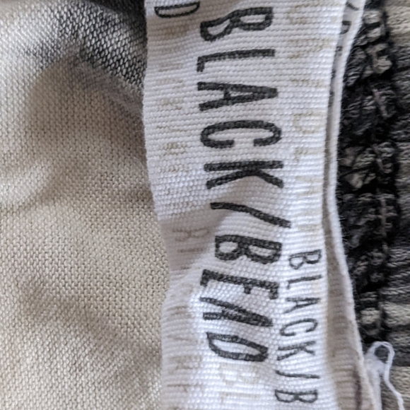 𝅺BLACK Bead Off Shoulder Black and White Tie Dyed Cropped Top Bell Sleeve… - Picture 4 of 4